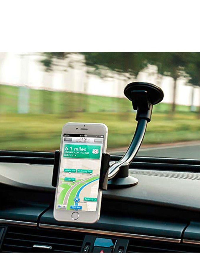 TechnoMounts - New Technomounts Gooseneck Car Phone Holder Tablet Mount Flexible Hose Tube 360 Degree Rotation for sizes 3.5" to 11" inch Tablets and Mobiles… - Image 1