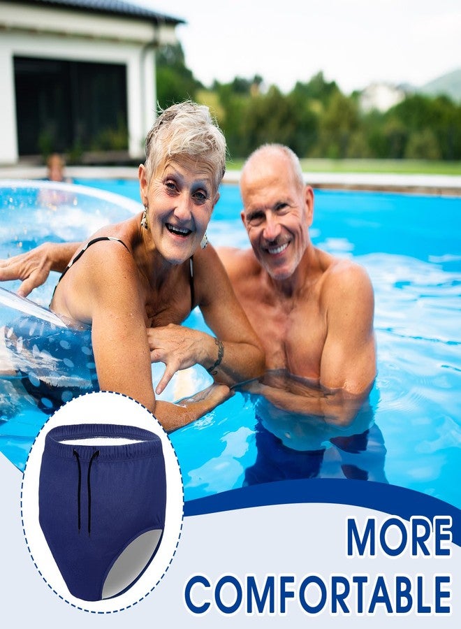 Cutecrop 4 Pcs Reusable Adult Swim Diapers Washable Cloth Diapers Leakproof Special Needs Swimwear for Incontinence Swimmers(Dark Color,Small - Image 5