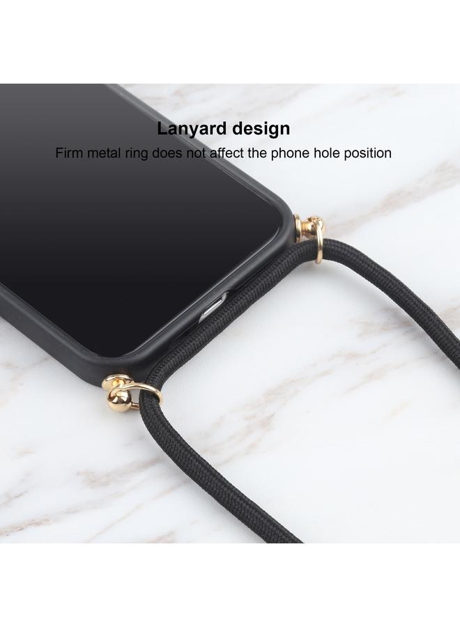 اس-توب جراب لهاتف iPhone 13 مصنوع من مادة قش القمح + جراب مقاوم للصدمات من مادة TPU مع حبل للرقبة - Image 5