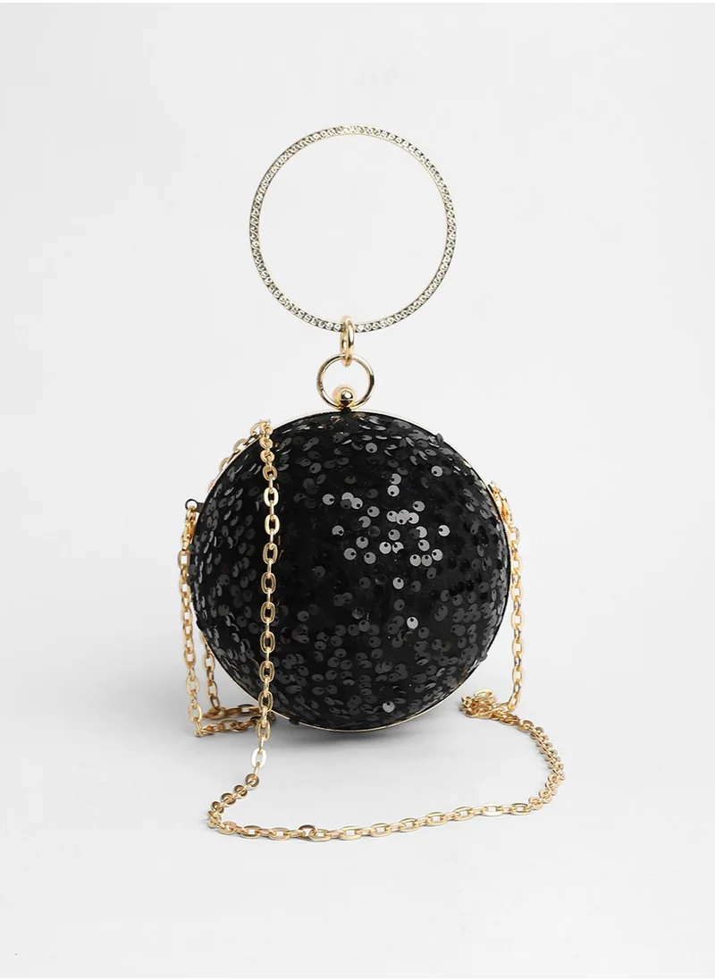 صوص هاوت The Discotheque Clutch Bag - Onyx Black