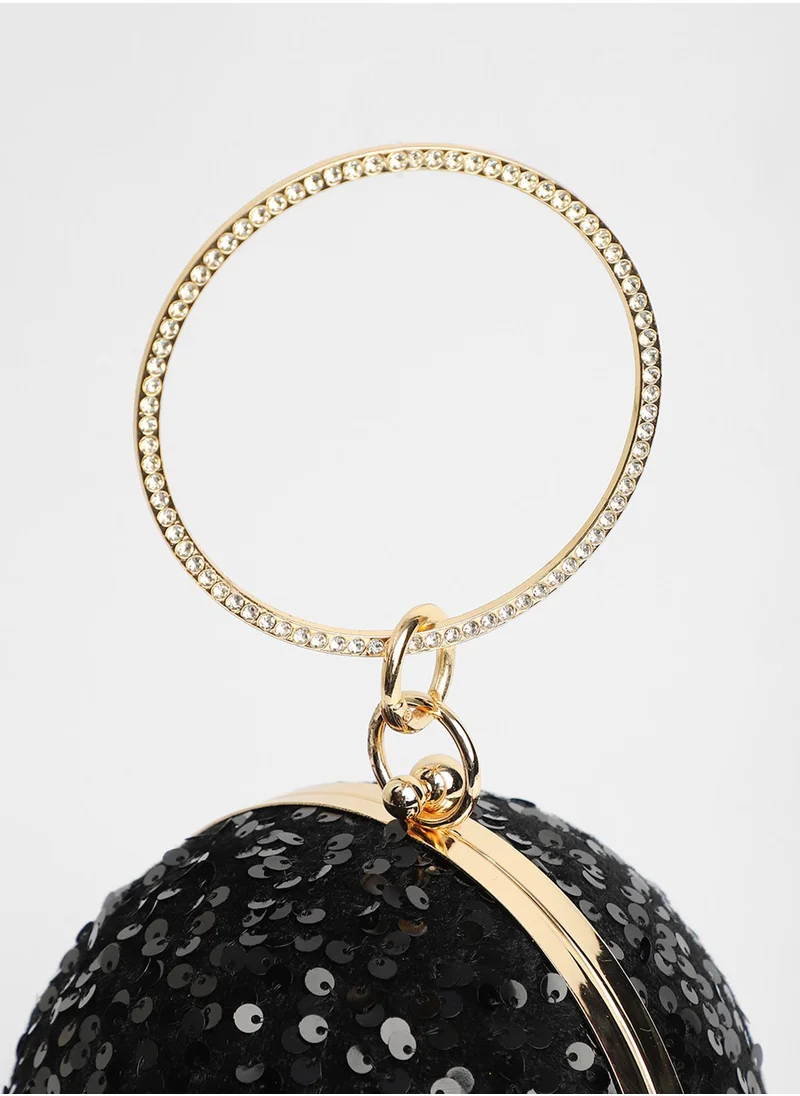صوص هاوت The Discotheque Clutch Bag - Onyx Black