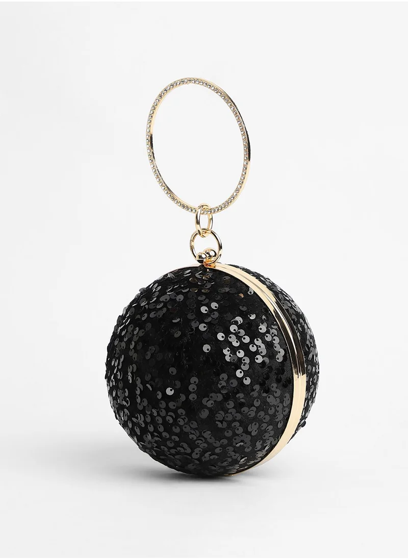 صوص هاوت The Discotheque Clutch Bag - Onyx Black