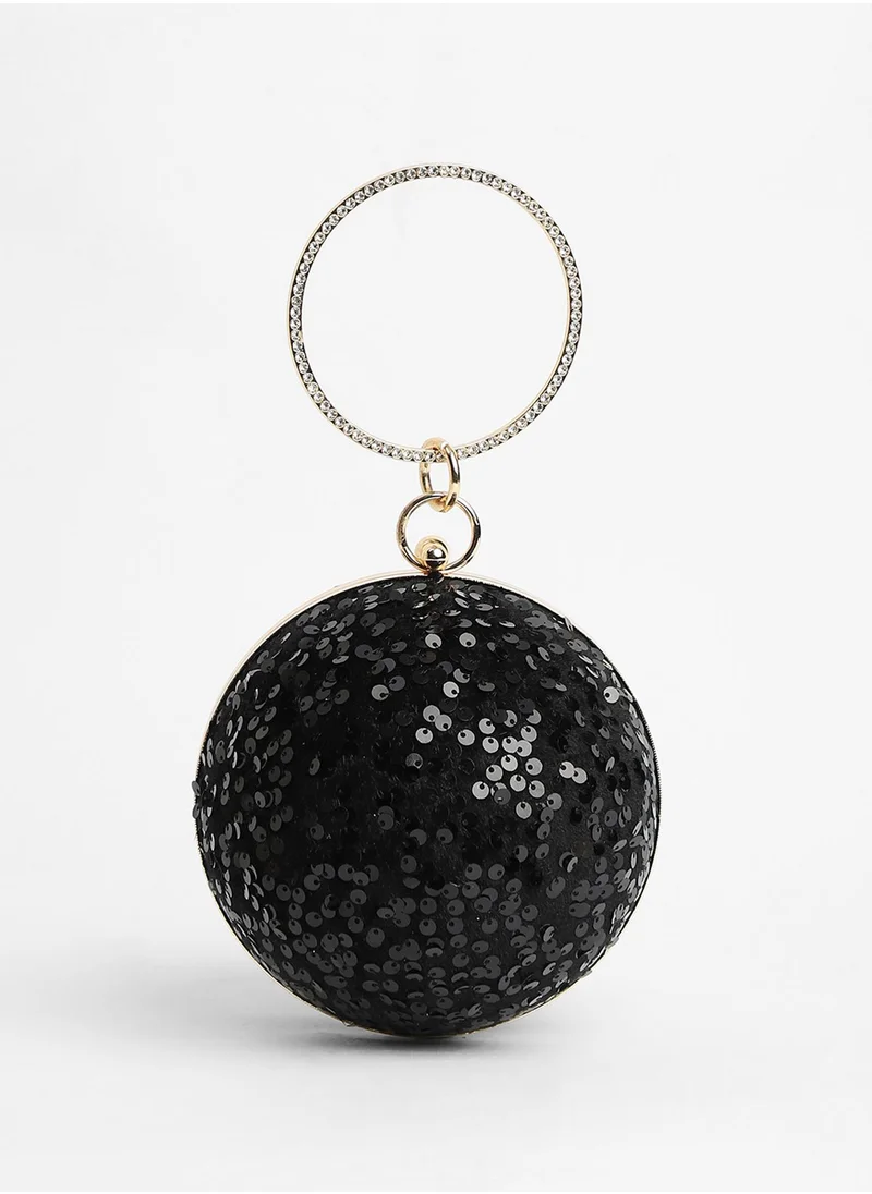 صوص هاوت The Discotheque Clutch Bag - Onyx Black