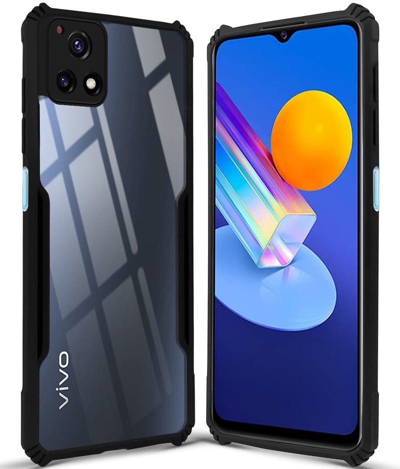 Jkobi Back Cover Case for Vivo Y72 5G (Shockproof with Polycarbonate Clear Panel | Professional Black) - Image 5