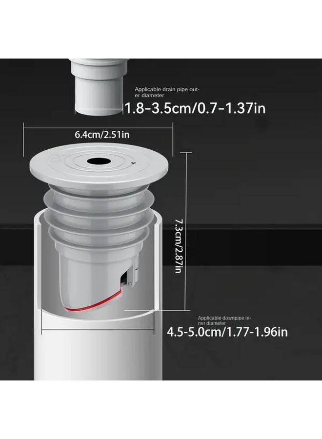 1pc Anti Backflow Odor Prevention Device With Silicone Sealing Ring And Drain Plug - Image 5
