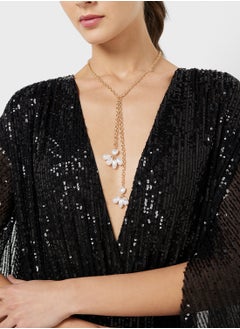 ELLA Floral Lariat Necklace  - Image 4