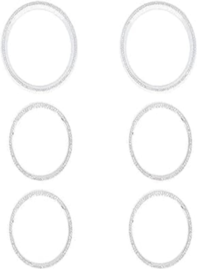 Auto Car Air Conditioning Slots Tire Decoration Accessory Compatible with 2016,2018 Mercedes E Class (6 Pieces, Silver)