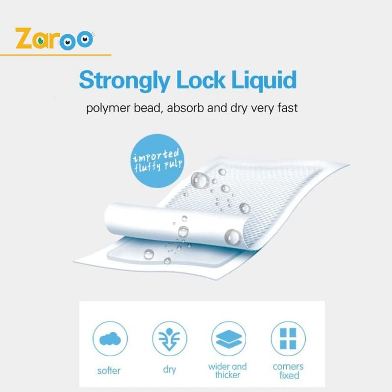 zaroo 25 x Incontinence Bed Pads 60x90 cm, Disposable Bed Mats For Adults & Children, Super Absorbent Mattress Protector Incontinence Pads (60 x 90 cm) - Image 5