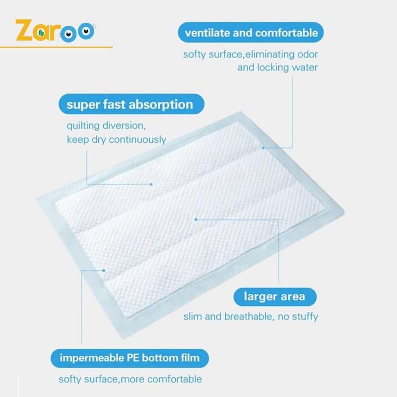 zaroo 25 x Incontinence Bed Pads 60x90 cm, Disposable Bed Mats For Adults & Children, Super Absorbent Mattress Protector Incontinence Pads (60 x 90 cm) - Image 4