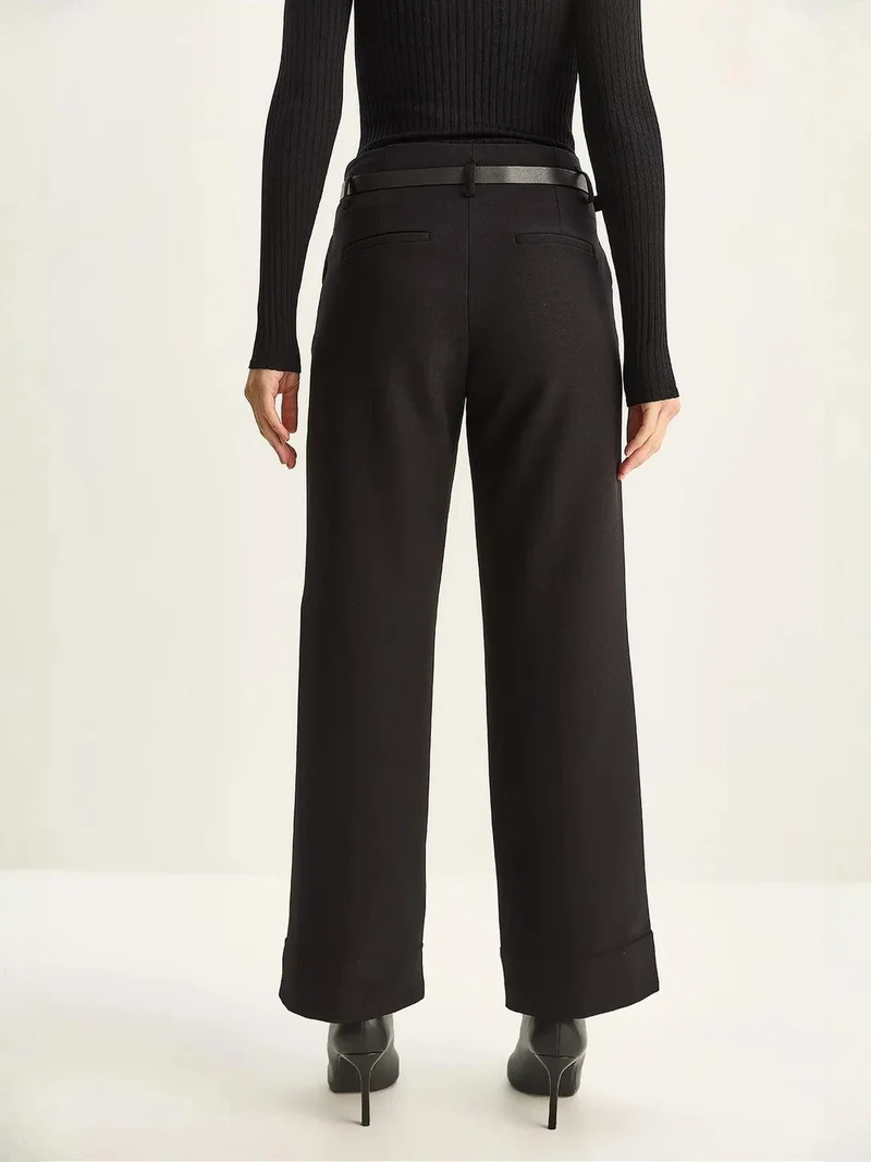 Bianco Lucci LUCCI High Waist Wide Leg Pants