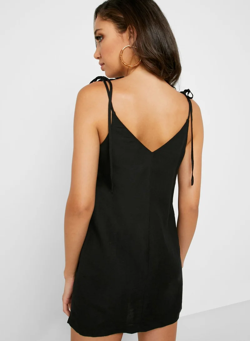 FOREVER 21 Linen Button Through Dress
