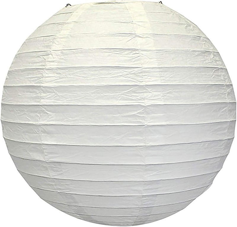 Amscan Party Centre White Paper Lantern With Metal Frame 15.50 Inch