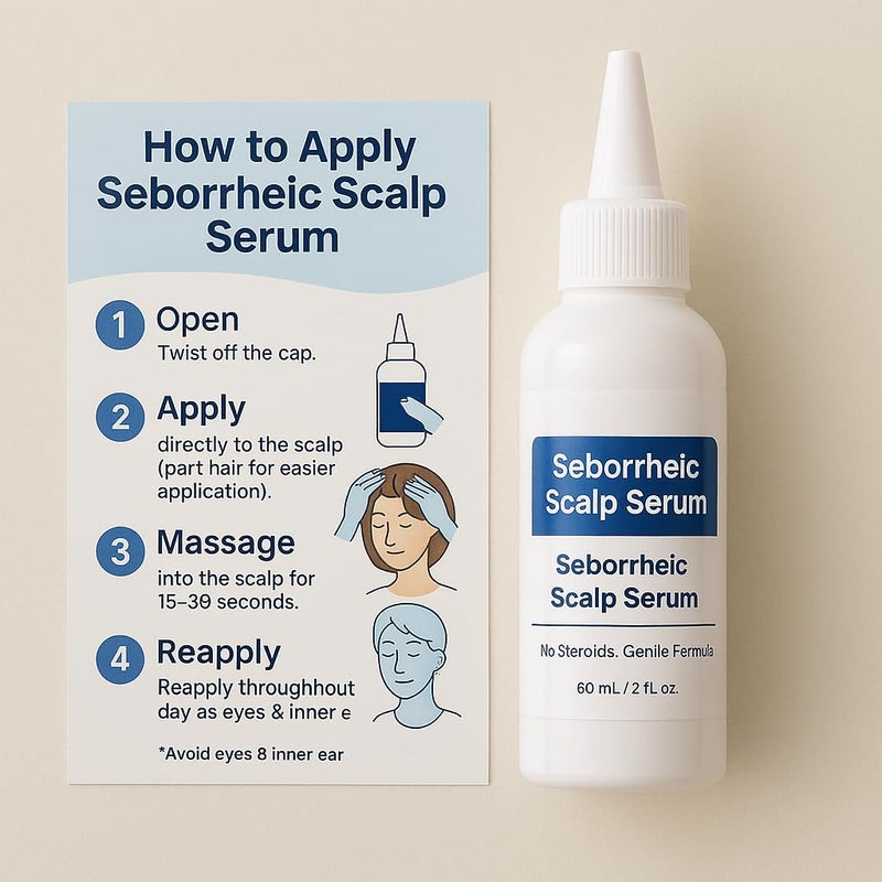 Dermgentle Seborrheic Scalp Serum 8X FAST ACTING - Soothing Redness Dermatitis - Fast-Acting Ointment for Scalp Face Chest and Body for Men and Women 1 Pack - Image 3