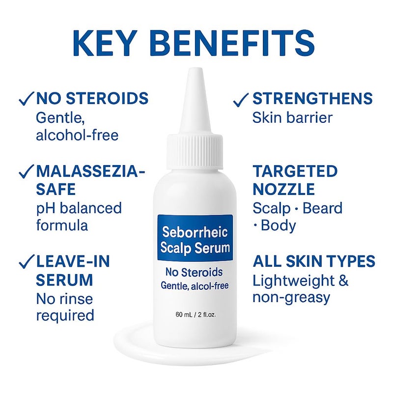 Dermgentle Seborrheic Scalp Serum 8X FAST ACTING - Soothing Redness Dermatitis - Fast-Acting Ointment for Scalp Face Chest and Body for Men and Women 1 Pack - Image 2