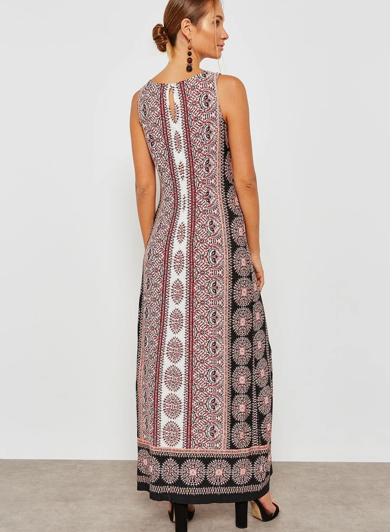 Wallis High Neck Printed Dress