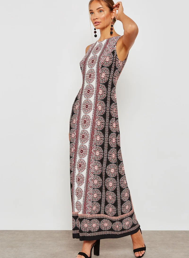 Wallis High Neck Printed Dress