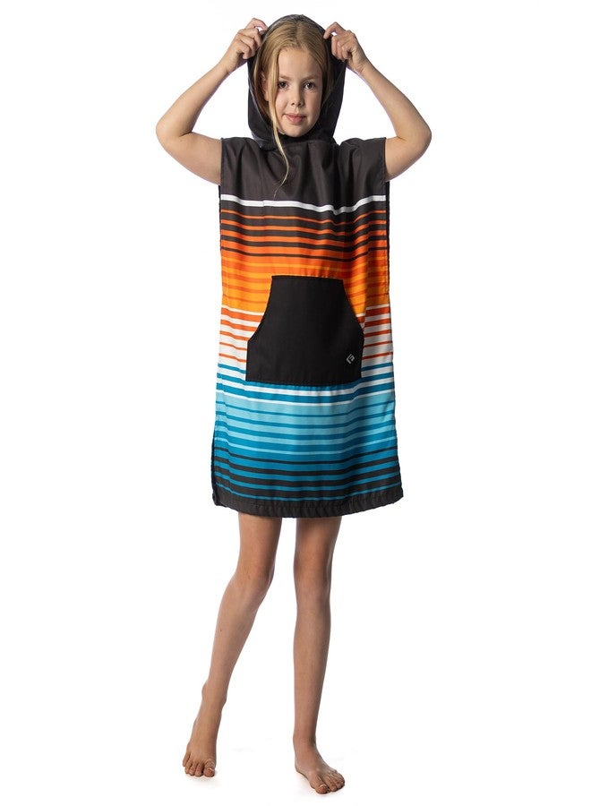 Flow Swim Gear Flow Changing Poncho for Kids - Microfiber Hooded Swim Towel Poncho for Boys & Girls, Perfect for Beach, Pool, or Swim - Quick Dry, Absorbent, Light Weight, and Easy to Pack (Sunset Drift, Small) - Image 4