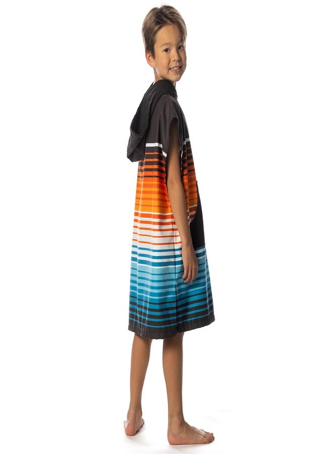 Flow Swim Gear Flow Changing Poncho for Kids - Microfiber Hooded Swim Towel Poncho for Boys & Girls, Perfect for Beach, Pool, or Swim - Quick Dry, Absorbent, Light Weight, and Easy to Pack (Sunset Drift, Small) - Image 2