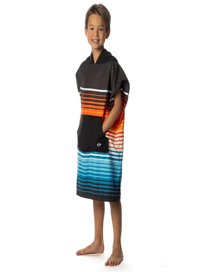 Flow Swim Gear Flow Changing Poncho for Kids - Microfiber Hooded Swim Towel Poncho for Boys & Girls, Perfect for Beach, Pool, or Swim - Quick Dry, Absorbent, Light Weight, and Easy to Pack (Sunset Drift, Small) - Image 1