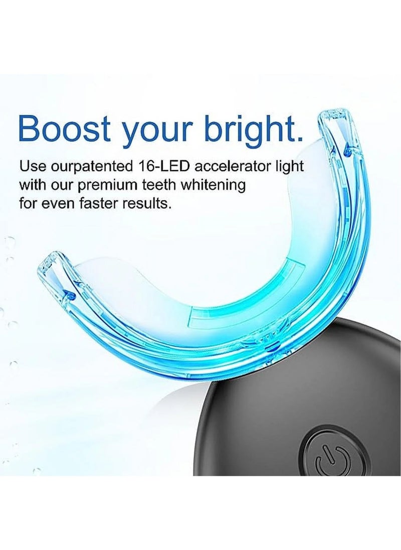 SMILEKIT - Teeth Whitening Kit with LED Light Teeth Whitening Gel Pen Mouth Tray, Hydrogen Carbamide Peroxide for Sensitive Teeth, LED Light Tooth Whitener, Teeth Stain Remover to Whiten Teeth - Image 1