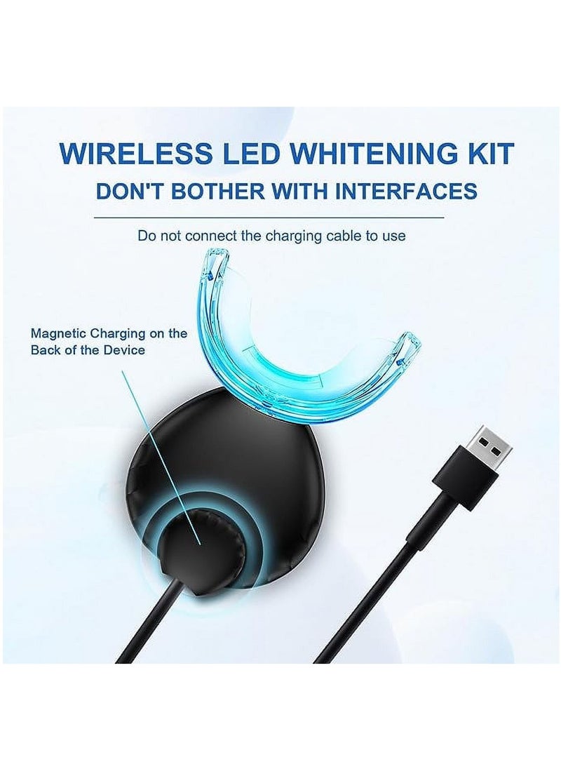 SMILEKIT - Teeth Whitening Kit with LED Light Teeth Whitening Gel Pen Mouth Tray, Hydrogen Carbamide Peroxide for Sensitive Teeth, LED Light Tooth Whitener, Teeth Stain Remover to Whiten Teeth - Image 1
