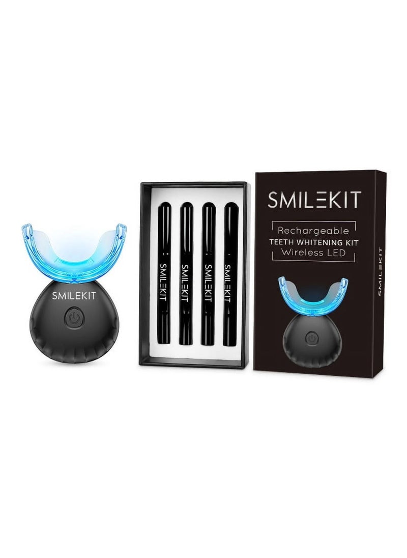 SMILEKIT - Teeth Whitening Kit with LED Light Teeth Whitening Gel Pen Mouth Tray, Hydrogen Carbamide Peroxide for Sensitive Teeth, LED Light Tooth Whitener, Teeth Stain Remover to Whiten Teeth - Image 1