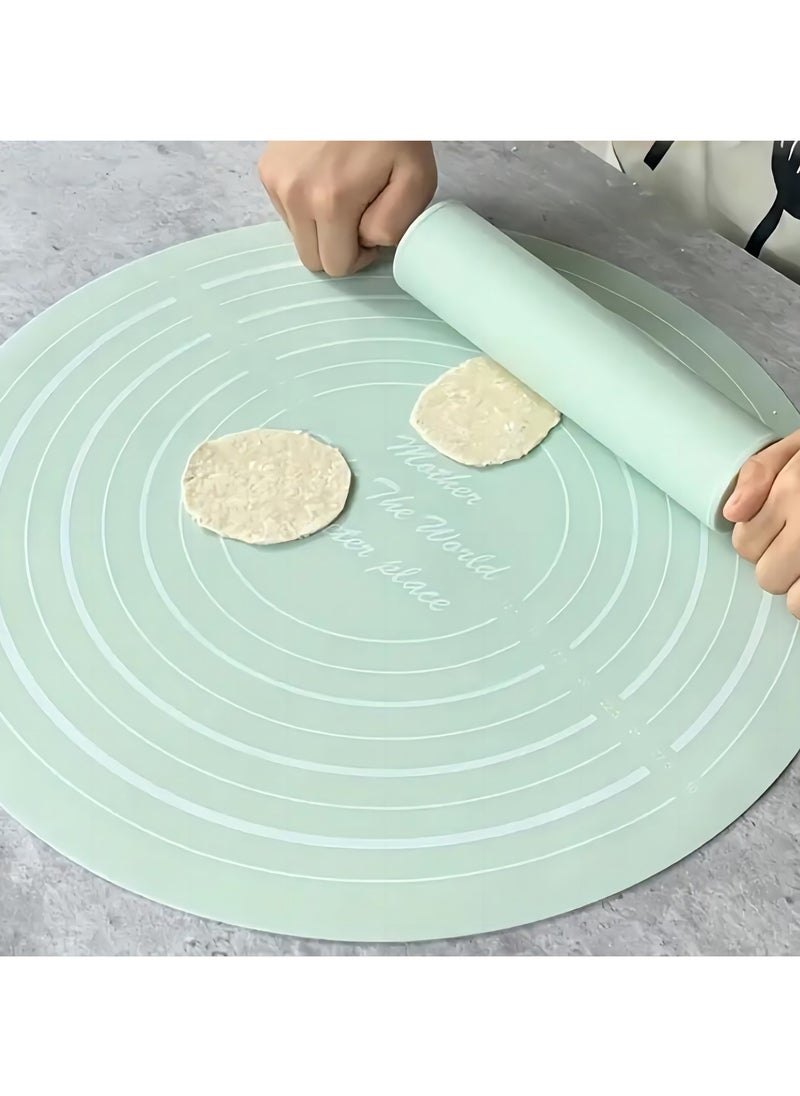 Arabest Silicone Pastry Mat and Rolling Pin Set - Perfect for Baking, Cooking, and Candy Making - Durable and Non-Stick - Essential Kitchen Gadgets and Accessories  - Image 2