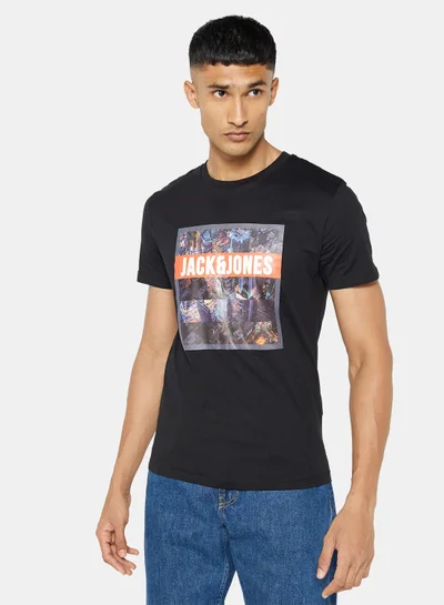 JACK & JONES Logo Graphic Crew Neck T-Shirt