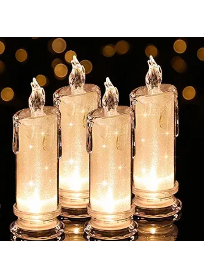 4 pieces - LED Candles (D:2.5" x H:7"),Flameless - Image 1