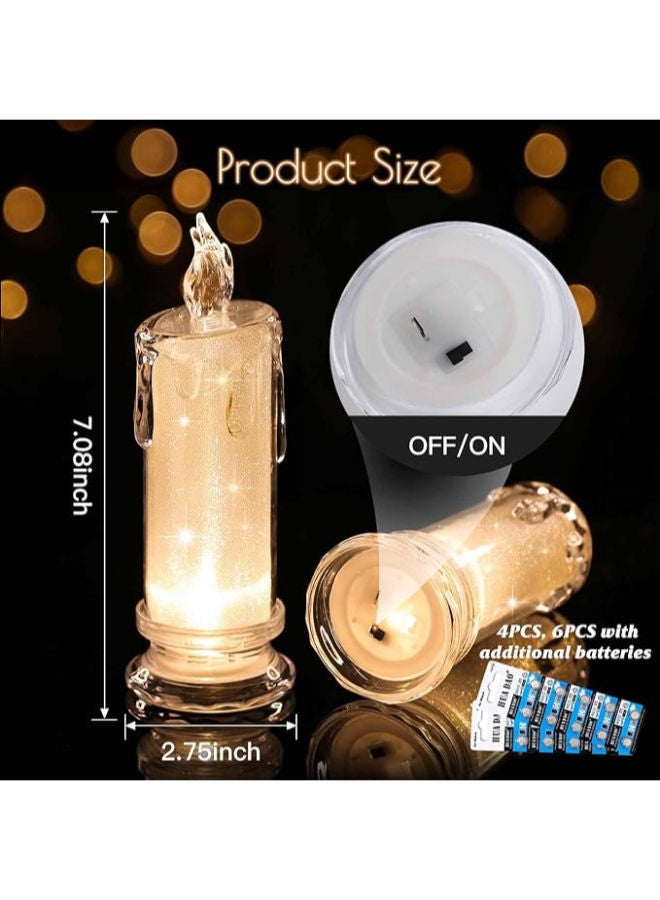 4 pieces - LED Candles (D:2.5" x H:7"),Flameless - Image 2