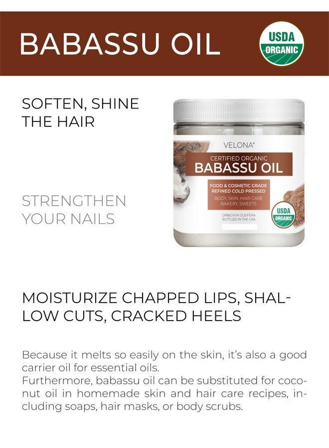 velona Babassu Oil Usda Certified Organic - 8 Fl Oz | 100% Pure And Natural Carrier Oil | Refined, Cold Pressed | Face, Hair, Body & Skin Care And Cooking | Use Today - Enjoy Results… - Image 1