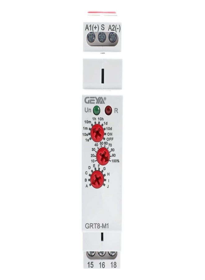 GEYA 1PCS GRT8-M 16A Multifunction Time Relay 10 Function Choices AC DC 12V-240V 1 Output Control Relay GRT8-M1 AC/DC12V-240V - Image 1