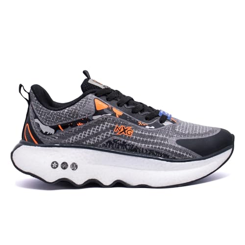 Columbus SUSTAINSTEP Sports Shoe - Running Shoe| Walking Shoe| Training & Gym Shoe| Outdoors Shoe for Men's, (Black & Fluorescent Orange), UK8 - Image 3