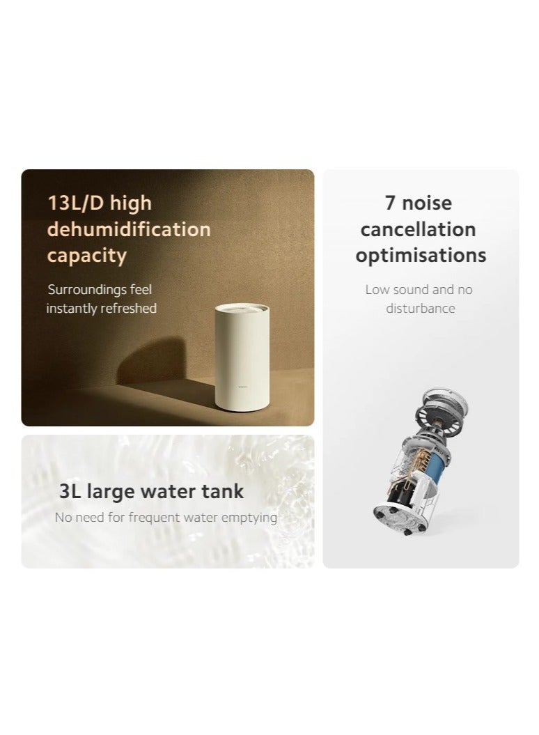 Xiaomi Smart Dehumidifier Lite | 13L/D High Dehumidification Capacity | 3L Large Water Tank | Smart Connectivity | DM-CS07BFA5A White - Image 5
