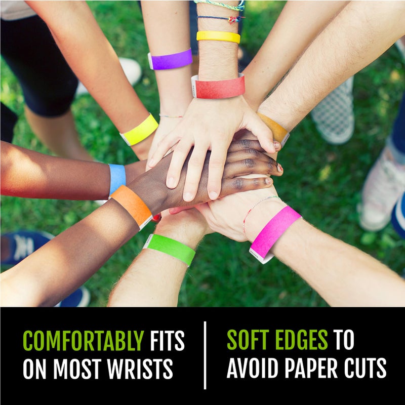 Wristco 800 WristCo Tyvek Wristbands for Events, 8-Color Variety Pack â€“ Tamper-Proof Design Prevents Reuse â€“ Premium-Grade Bracelets for Hospital & Medical ID, Party, VIP Identification - Image 5
