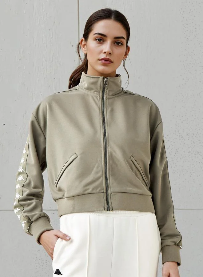 كابا جاكيت كابا بشريط تفاصيل ورقبة عالية