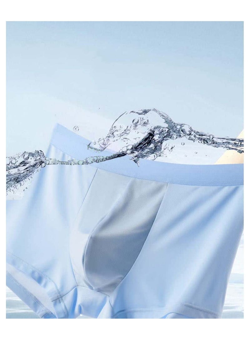 SYOSI 3Pcs Mens Ice Silk Mesh Breathable Underwear Panties Absorbent Soft 3D Ultra Thin Comfortable Men Boxer Briefs XL - Image 5