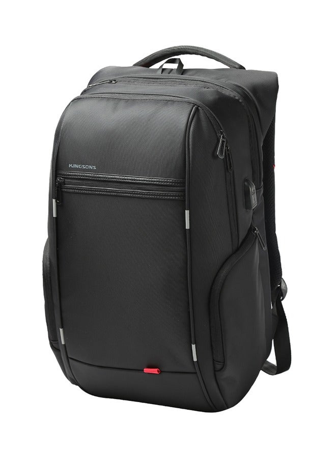 Laptop backpack, multifunctional polyester fiber backpack, waterproof travel backpack, with USB charging port, adjustable shoulder strap, suitable for work, outdoor, travel, camping - Image 2