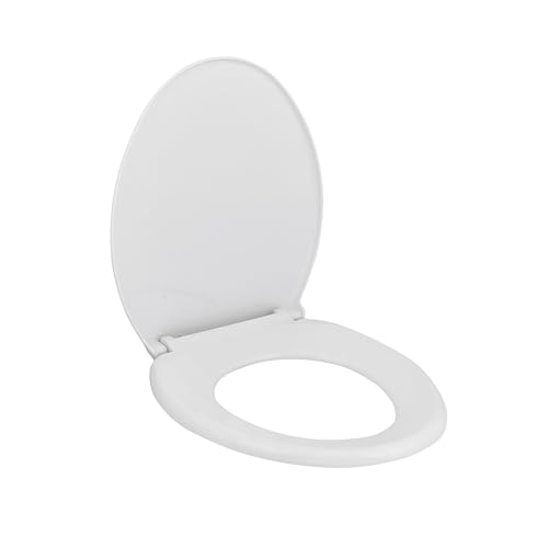 Parryware Durasheen Soft Close Toilet Seat Cover with Adjustable Hinges | Eco-friendly Material with Superior Finish | Round Shape & Ultra White Colour | Western Commode | Bathroom Fixtures (E82921C) - Image 1