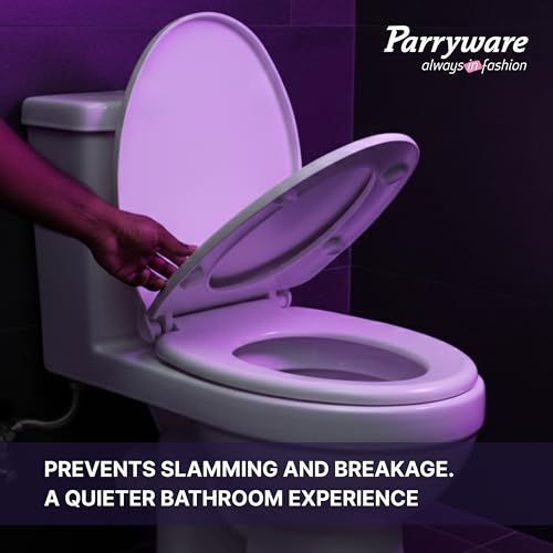 Parryware Durasheen Soft Close Toilet Seat Cover with Adjustable Hinges | Eco-friendly Material with Superior Finish | Round Shape & Ultra White Colour | Western Commode | Bathroom Fixtures (E82921C) - Image 2