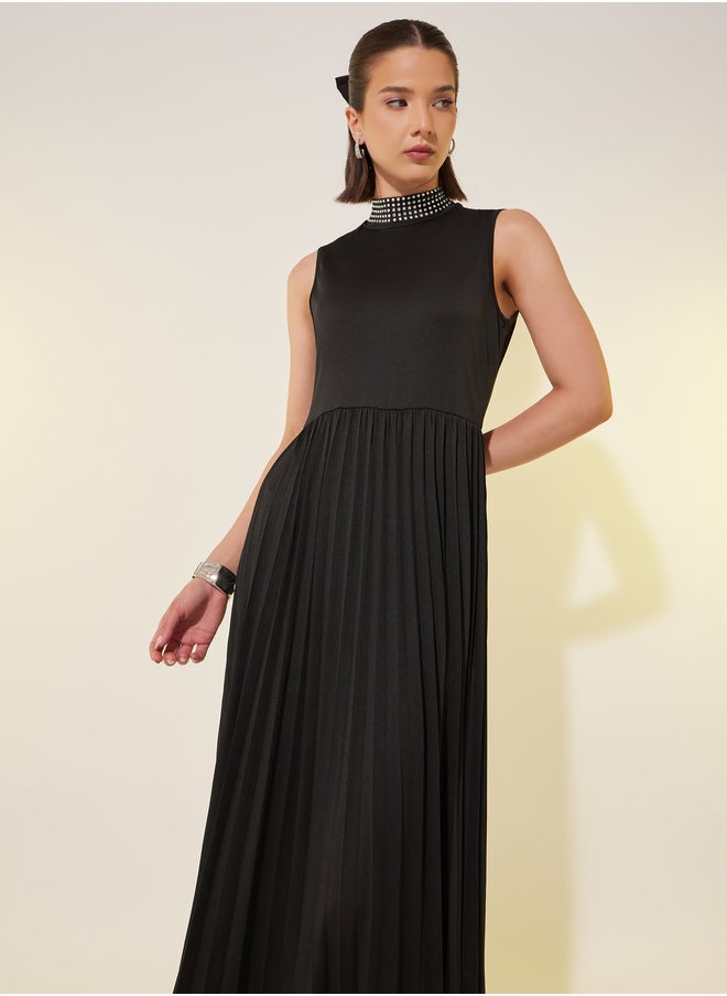 Take Two Pleated Sleeveless Dress  - Image 3