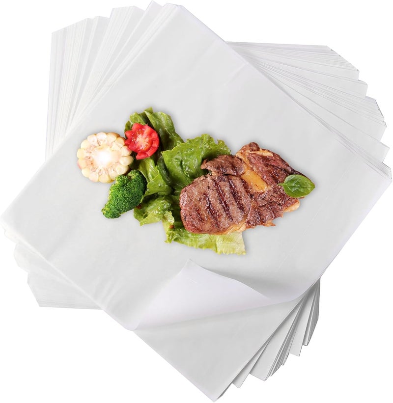 Ysglory 500 Pcs Sublimation Butcher Paper - 12 x 12 White, Disposable, Uncoated, Precut Kraft Sublimation Protective Paper for Wrapping Meat, Heat Press - Image 1