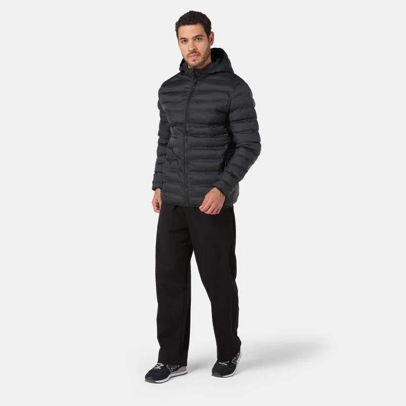 Sun And Sand Sports Black Men's Hooded Puffer Jacket for Men | Best Price UAE