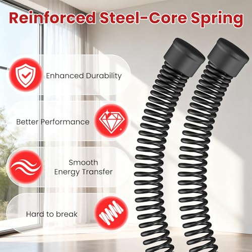 DERACY 2-in-1 Cordless Battle Ropes, Ropeless Battle Ropes for Home Gym, Portable Battle Rope, Home Workout Equipment for Men Women (Black) - Image 5