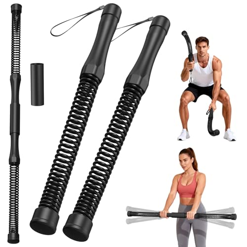 DERACY 2-in-1 Cordless Battle Ropes, Ropeless Battle Ropes for Home Gym, Portable Battle Rope, Home Workout Equipment for Men Women (Black) - Image 1