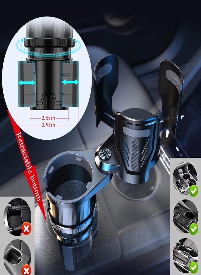 KUPAO Multifunctional 2 in 1 Cup Holder Expander for car，DualCup Holder Extender with Adjustable Base,Fits Yeti, Hydro Flask, Nalgene, Large 10/40 oz. Bottles & Big Drinks,Travel Cup - Image 3