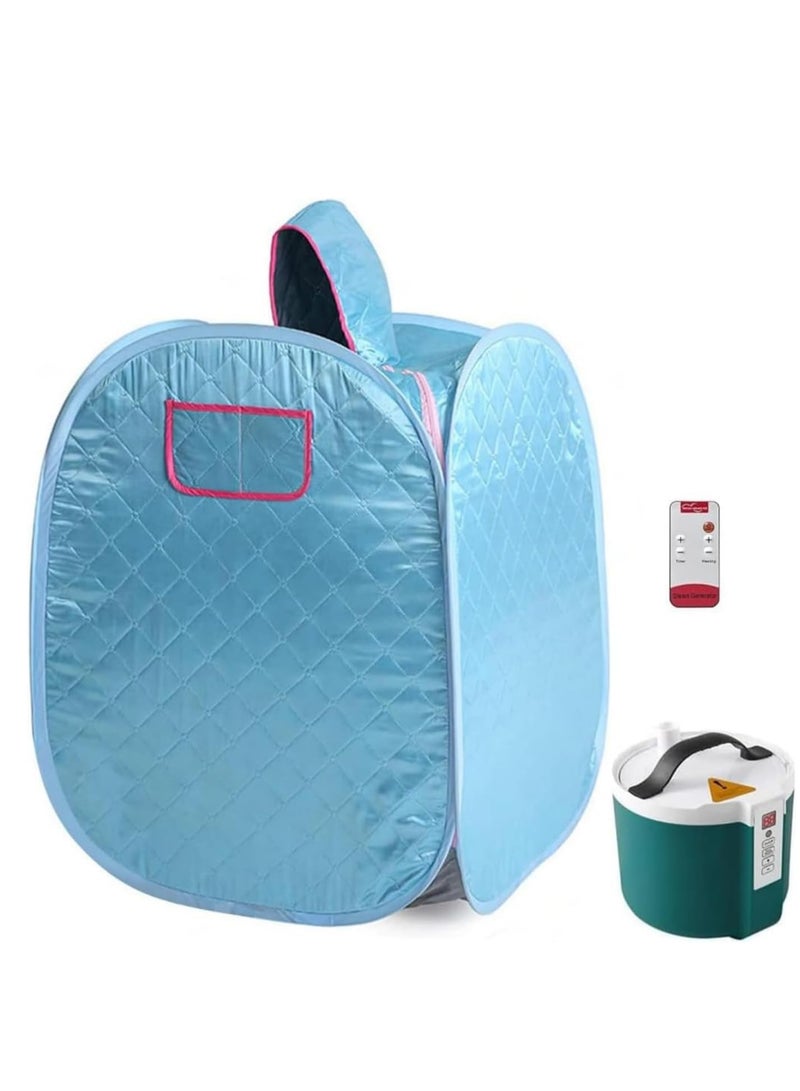 رات سو خيمة ساونا بخار محمولة مع جهاز تبخير 2 لتر، ساونا منزلية قابلة للطي لإزالة السموم والاسترخاء، سبا شخصي مع جهاز تحكم عن بُعد - Image 1