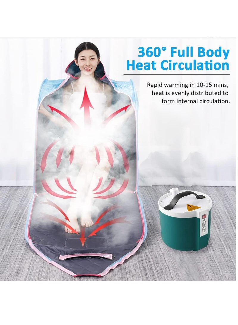 رات سو خيمة ساونا بخار محمولة مع جهاز تبخير 2 لتر، ساونا منزلية قابلة للطي لإزالة السموم والاسترخاء، سبا شخصي مع جهاز تحكم عن بُعد - Image 4