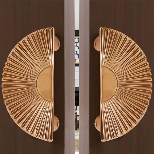 VOLO Main Door Handle/Door Handles for Main Door/Glass Door Handle/Pull Handles, for Home/Office/Hotels(Model- S-615) (Pack of 1 Set, 2 pcs) (160 MM, PVD Rose Gold) - Image 1