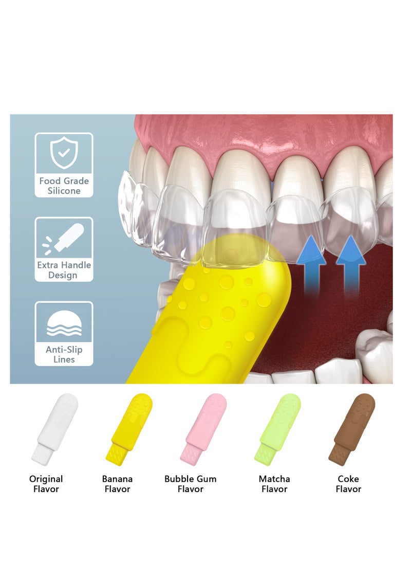 SYOSI 10 PCS Aligners Chewies for Aligner Chompers Chewies , 5 Flavors Aligner Trays Dental Chewies, 5 Colors (White, Brown, Pink, Green, Yellow) - Image 3